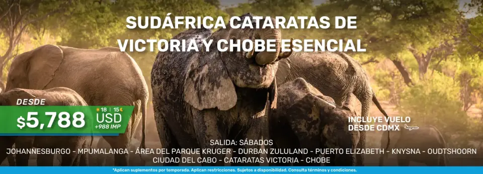sudafrica esencial y cataratas victoria zimbabwe con chobe